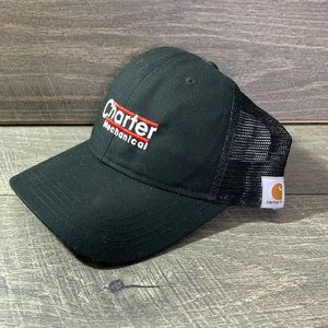 Carhartt Charter mechanical black SnapBack meshback utility worker trucker hat